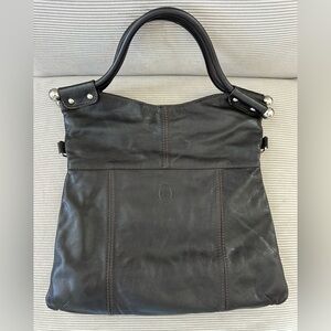 PELLE - Made in Italy - Brown genuine Italian leather shoulder bag